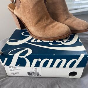 Lucky Brand Women's Brown Suede Heeled Boots